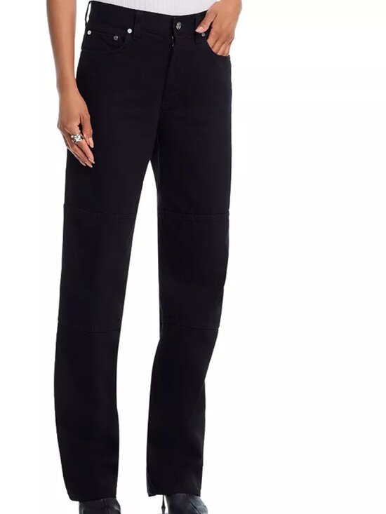 Helmut Lang Pants - Helmut Lang Zipper Back Carpenter Jeans in Rinsed Black